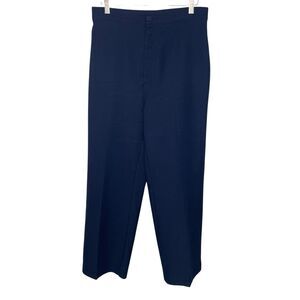 Levi Strauss Bend Over Navy Blue Tapered Leg Vintage Polyester Pants Size 16